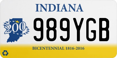 IN license plate 989YGB