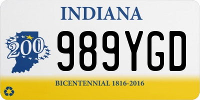 IN license plate 989YGD