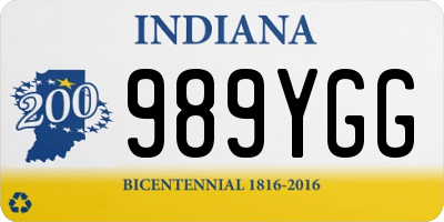 IN license plate 989YGG