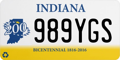 IN license plate 989YGS