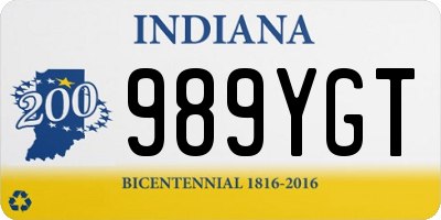 IN license plate 989YGT