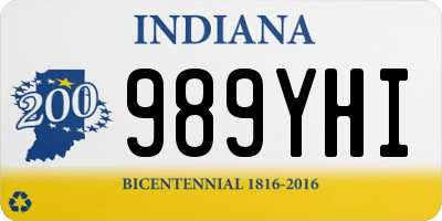 IN license plate 989YHI