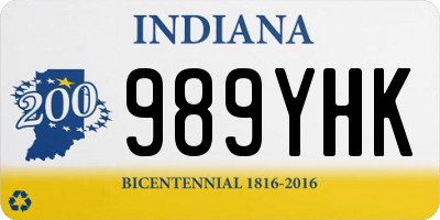 IN license plate 989YHK