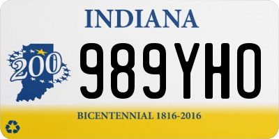 IN license plate 989YHO