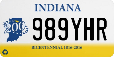 IN license plate 989YHR