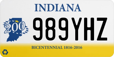 IN license plate 989YHZ