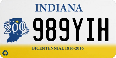 IN license plate 989YIH