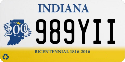 IN license plate 989YII