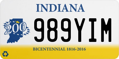 IN license plate 989YIM