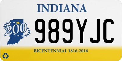 IN license plate 989YJC