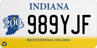 IN license plate 989YJF