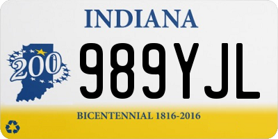 IN license plate 989YJL