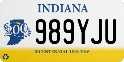 IN license plate 989YJU