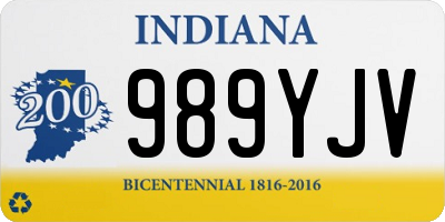 IN license plate 989YJV