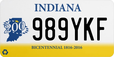 IN license plate 989YKF