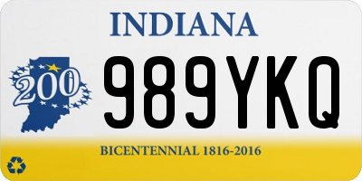 IN license plate 989YKQ