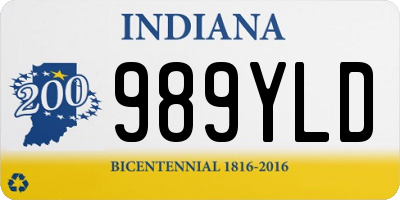 IN license plate 989YLD