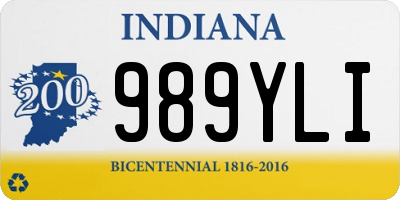 IN license plate 989YLI