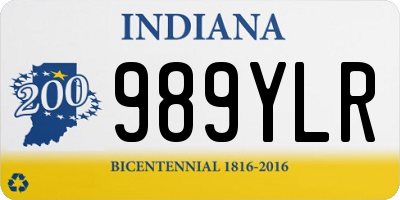 IN license plate 989YLR