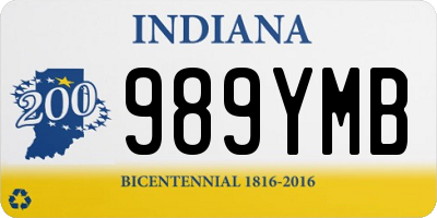 IN license plate 989YMB