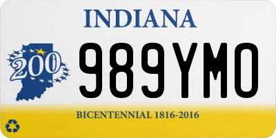 IN license plate 989YMO