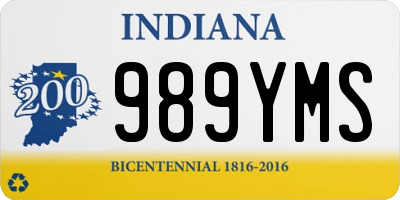 IN license plate 989YMS