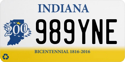 IN license plate 989YNE