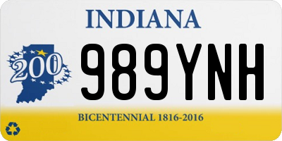 IN license plate 989YNH