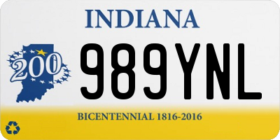 IN license plate 989YNL