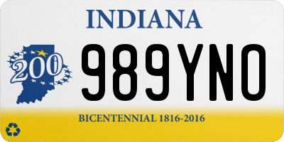 IN license plate 989YNO