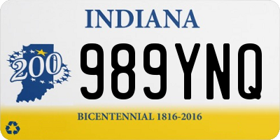 IN license plate 989YNQ