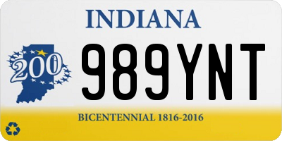 IN license plate 989YNT