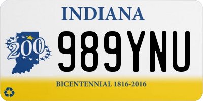 IN license plate 989YNU