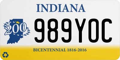 IN license plate 989YOC