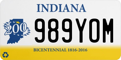 IN license plate 989YOM