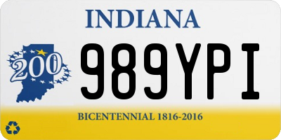IN license plate 989YPI