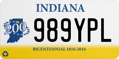 IN license plate 989YPL