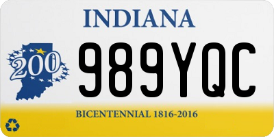 IN license plate 989YQC