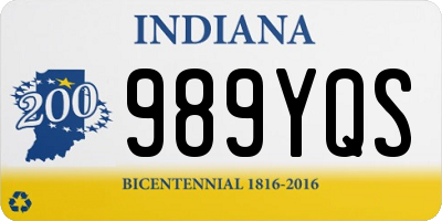 IN license plate 989YQS