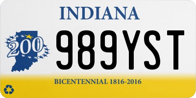 IN license plate 989YST