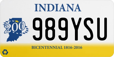 IN license plate 989YSU