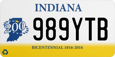 IN license plate 989YTB