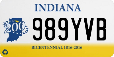 IN license plate 989YVB