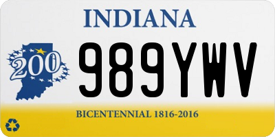 IN license plate 989YWV