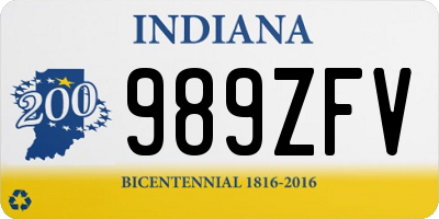 IN license plate 989ZFV