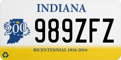 IN license plate 989ZFZ