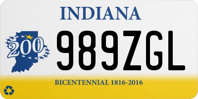 IN license plate 989ZGL