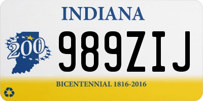 IN license plate 989ZIJ