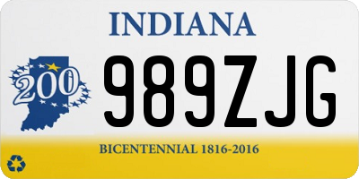 IN license plate 989ZJG