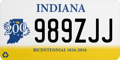 IN license plate 989ZJJ